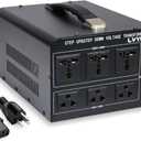LVYUAN 3000 Watt Voltage Converter Transformer Heavy Duty Step Up/Down AC 110V/120V/220V/240V Power Converter with 3 US Outlets, 3 Universal Outlets, Resettable Circuit Breaker Protection