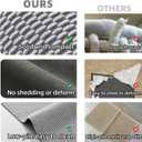 TYUU Bathroom Rugs Non Slip Washable, Super Absorbent Thin Bath Mat Small Quick Dry Low Pile Bathroom Rug, Light Grey 16"x24"