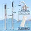 Sand Spike Boat Anchor Slide Hammer Anchor Beach Shore Spike for Boats, Jet Ski, Pontoon, Kayak, Canoe, Self-Hammering Stainless Steel Sand Anchor