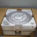 42'' Fandelier Ceiling Fan with Light, Retractable Chandelier Fan LED Dimmable Crystal Ceiling Fan for Bedroom Living Room Dining Room-Chrome