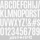 220 Pcs 6 Inch Large Bulletin Board Letters for Classroom,6" Big Font Letter Stickers Alphabet Number Vinyl Self Adhesive Stickers for Poster Board Display Chalkboard School Home Decor(White)