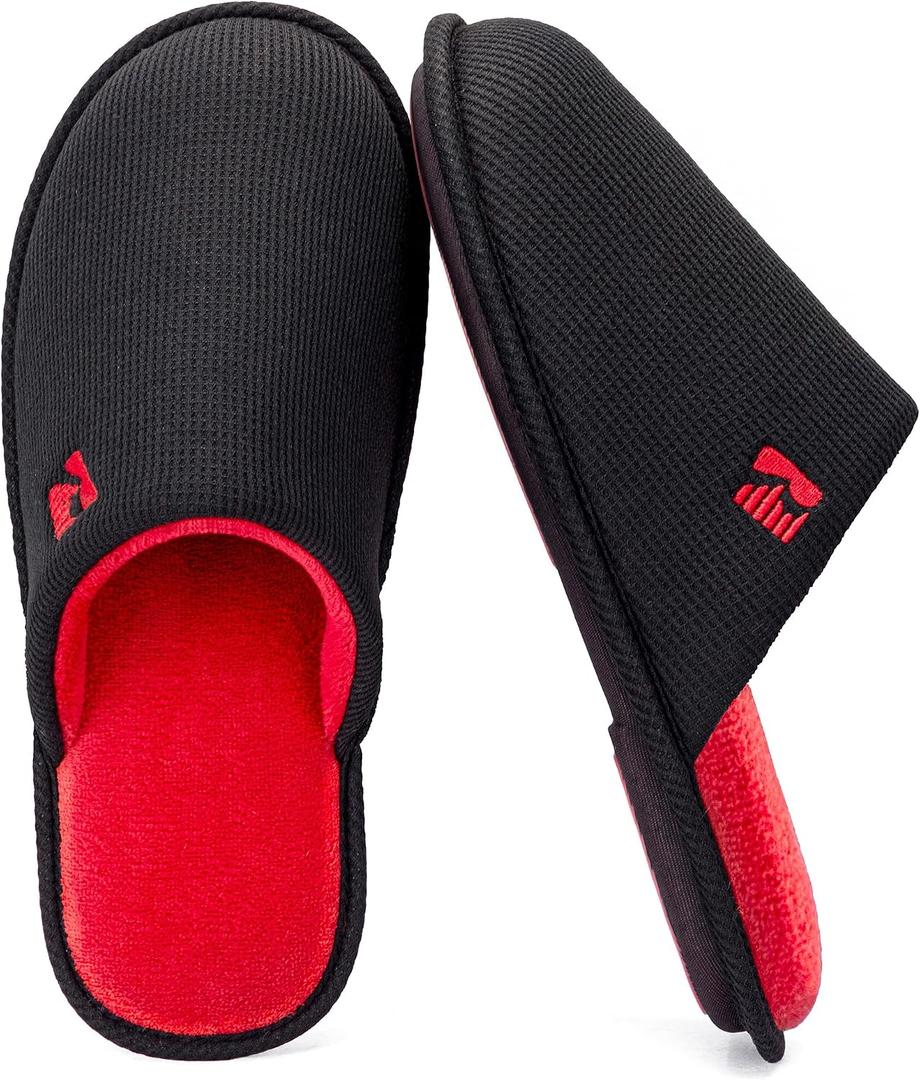 RockDove Mens Two Tone Memory Foam Scuff Slippers