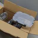 KOMUEE 30 oz 5 Pack Glass Meal Prep Containers, Glass Storage Containers with Lids - Dishwahser, Microwave, Oven and Freezer Safe (Gray)