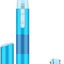 Eyebrow & Facial Hair Trimmer, Precision Detailer with Rinseable Blade, Battery Operated, Double-Sided Razor for Fine Hair, Chin & Peach Fuzz, Compact Pen Size, Safe & Gentle Touch-ups