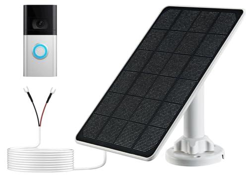 Solar Panel Charger, 13ft Waterproof Charging Cable, 360°Adjustable Mount, 5W 5V, 7.5 x 6.4"