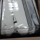 Madison Park King Comforter Set Hotel Style Embroidered, Oversized Comforters King Size Bed, All Season Down Alternative Overfilled Size Comforter, Jarvis, Black/White 9 Piece