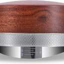 54mm Espresso Distribution Tool Rosewood Stainless Steel Adjustable Coffee Distributor Leveler Compatible with Breville Espresso Machine Accessories (53.35mm)