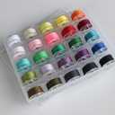 2 x 25Pcs Bobbins and Sewing Thread with Case for Singer Brother Babylock Janome Elna,Assorted Colors Pre-Wound Bobbins Set for DIYers
