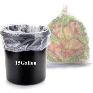 Yopay 20 Pack 15 Gallon Bucket Liner Bags for Marinating and Brining, 5.5 Mil Extra Large Thick Plastic Drum Liners Food Storage Bags, 19" W X 31" H, BPA Free, Heavy Duty Leak Proof