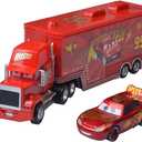 Mack Uncle Hauler Truck & Racer Toys 1:55 Diecast Model Vehical Birthday Car Toys for Boys Kids (Red No. 1)