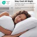 Bedsure Cooling Pillow Cases for Hot Sleepers, Cool Pillowcases for Night Sweats, Zipper Pillow Cases Queen Set of 2, Silky Soft & Breathable Cold Pillow Covers for Hair & Skin, White, 20x30 Inches
