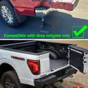 F150 Rear Bed Step for Ford F-150 2021-2026 (Not Compatible w/Dual Exhaust) (Not Compatible Swing Tailgate) Truck Bed Side Step Retractable Bumper Step Tailgate Bedstep Replace# 75328-01A 7532801A