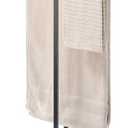 Bathroom Towel Rack Freestanding Floor Stand: Black 36in 2‑Bar Weighted Marble Base Towel Holder, Rustproof 304 Stainless Steel Drying Rack for Bath&Hand Towels, No‑Drill Slim Organizer, Spa Pool