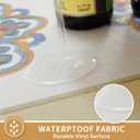 Rectangle Table Cloth,100% Waterproof Tablecloth Oil Proof Spill Proof Vinyl Table Cloth, Wipe Clean Plastic Table Cover for Dining, Camping, Indoor and Outdoor 54" x 78",Flower-Beige