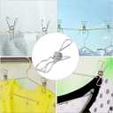 DOITOOL Clothes Clips Multifunctional Hanger Clips Strong Clamps for Laundry Clothes Drying Socks Towels Scarves Baby Items 3.93 Inch Plastic Clips for Home Organization