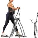 Sunny Health & Fitness Foldable Air Walk Elliptical, 30" inch Long Stride Full-Body Cardio Cross Trainer Glide Exercise for Home Office, SunnyFit App via Bluetooth with Optional Adjustable Resistance