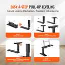 VEVOR Ladder Extender 29.8x5.8-Inch, High Strength Ladder Aide Pro, 11.4-18 Adjustable Height, Fully Foldable Ladder Leveler for Stairs, Non-Slip Ladder Stabilizer for Extension