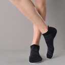 FITRELL 6 Pack Men's Ankle Running Socks Low Cut Cushioned Athletic Sports Socks 7-9/9-12/12-15 (Black)