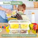 Snack Pack Containers 20pcs, Upgrade 6.8oz Lunchable Snack Containers with Lids, Reusable Condiment Containers, Meal Prep Grab and Go