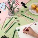 24 Pcs Halloween Witch Star Pens Stripe Rollerball Ink Ballpoint Pen Witch Birthday Gifts Halloween Party Decorations Star Fairy Supplies for Teens Adults School Office Home