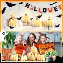 2 x 6 Pieces Halloween Large Ghost Candles White Spooky Scented Halloween Candles Horror Gifts Candle Tea Lights Goth Room Decor for Summer Dining Table Party Bedroom(Goth Style,White)