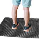 Outdoor Rubber Mat Kitchen Anti-Fatigue Floor Mats (24" x 36") Restaurant Bar Floor Mat New Rubber Non Slip Drainage Mat Black