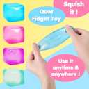 3pack Stress Cube Squishy Stress Balls for Adults Kids Fidget Toy for Your Best Mellow and Chill -Ice Cubes-Square Shape with Filling in Pink Purple Blue (3pcs Cube )