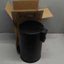 Cesun 1.2 Gallons Small Black Trash Can, Bathroom Garbage Can with Lid and Foot Pedal, Mini Round Wastebasket for Bathroom, Bedroom, Office, 4.5 Liters / 1.2 Gallons, Matte Black