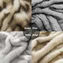 Heated Electric Blanket Throw,Octrot 50"X60" Faux Fur Heating Blanket Luxury Christmas Gifts Heavy Plush with 10 Heats Levels & 8 Hours Auto Off,Super Cozy Warm Fuzzy,Fluffy Decor Winter Warming,Beige