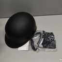 Vintage Motorcycle Half Helmet - Lightweight Low Profile Open-Face Half-Face Helmet  DOT Approved (XX-Large, Matte Black)