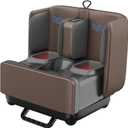 COMFIER 2 in 1 FSA Foot Massager Machine,HSA Shiatsu Foot and Calf Massager with Heat,Kneading,Vibration,Compression Massagers for Feet Health,Plantar Fasclitis,Gift for Mom Dad(Brown)