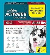 TevraPet Activate II Flea and Tick Prevention for Dogs, Small Dogs 4-10 lbs, Topical Drops, 4 Months Flea and Tick Treatment