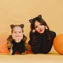 Edoneery Halloween Cat Ears Headband for Women, Furry Leopard Cat Ear Hairband, Costume Hair Accessory for Cosplay Parties (Leopard(dark Brown))