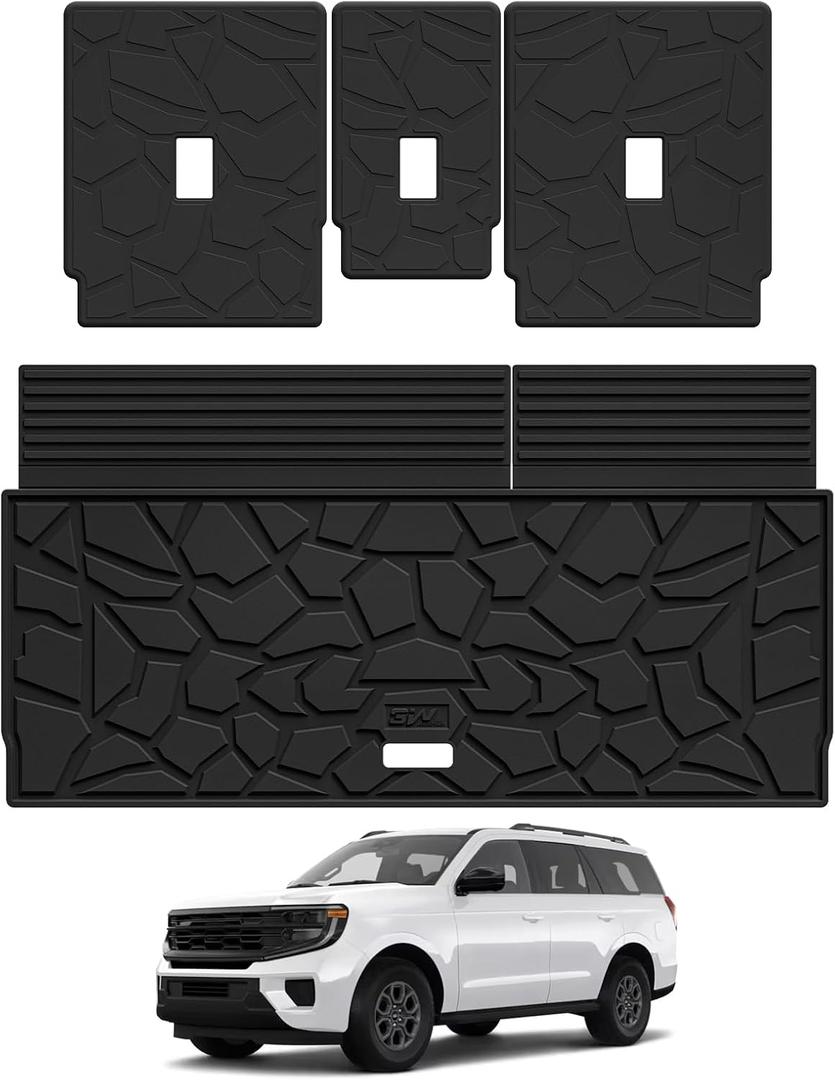 3W Cargo Liner & Backrest Mat for 7&8 Seats 2025-2026 Ford Expedition Standard