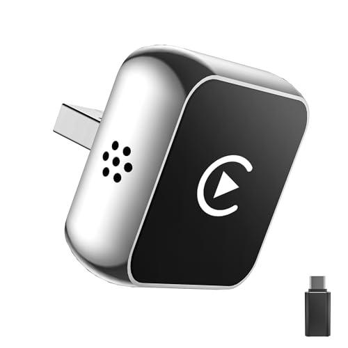 Wireless CarPlay Adapter for Apple iPhone ＆Android【2025 Upgraded】 2-in-1 Mini USB Design, Fast and Stable Connection Wireless Carplay Adapter for iOS 10+, Android 11+ Version