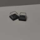 Ezprotekt 24 Pcs Chair Sliders for Carpet, Square Chair Glides for Carpet, Carpet Teflon Furniture Sliders Pads, Chair Leg Protectors Caps for Carpet - for Dining Table Chair, Black XL(Fit: 1.5"-2")