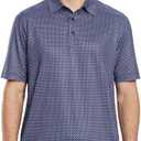 Golf Shirts for Men Dry Fit Short Sleeve Print Performance Moisture Wicking Polo Shirt (Blue) 5XL