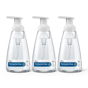 Clean Revolution Ready to Use Foaming Hand Soap| Three Pack | Jumbo 15oz Bottles | Gentle, Moisturizing & Eco-Friendly | Real Essential Oils | Fragrance Free | 45 Total Fl Oz, Clear