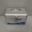 Uniclife Medicine Lock Box First Aid Box with Combination Lock & Handle Portable Medication Metal Lockable Medicine Storage Box Security Lock Box for Medications, 10" x 6" x 6.5"