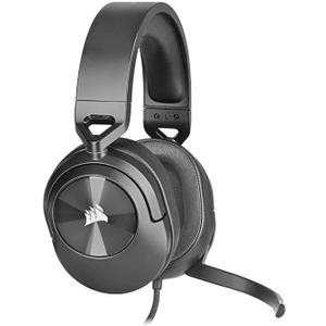 Corsair HS55 STEREO Wired Gaming Headset - Carbon - Stereo - Mini-phone (3.5mm) - Wired - 32 Ohm - 20 Hz to 20 kHz - Over-the-head - Binaural - Circumaural - 5.91 ft Cable - Omni-directional, Uni-dire