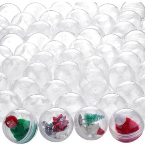 Sosation 150 Pcs 2 Inch Gumball Vending Machine Capsules Empty Round Capsules Plastic Containers Toy Supplies for Easter Prizes Party Favors
