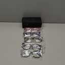 CCVOO Progressive Multifocal Reading, Blue Light Blocking, Unisex, Filter UV Ray/Glare Glasses (5 Pack C3 mix, 2.25) (2 Black/Turtle/Red/Dark Blue)