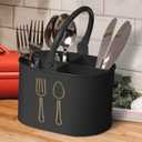 Metal Cutlery Holder & Spoon Stand for Kitchen, Spoon Holder for Kitchen, Cutlery holder for dining table (Black Matt)