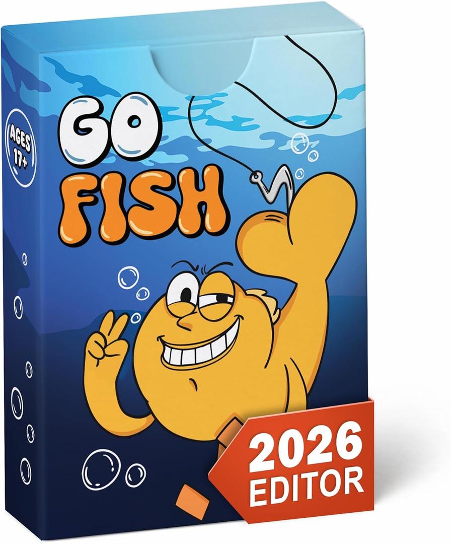 3 x KING PRINT Go Fish Yourself Card Game  Adult Party Game, Funny Fish Card for Holiday Nights, Gag Gifts for Friends | 52 Cards, 13 Pairs, 2+ Players