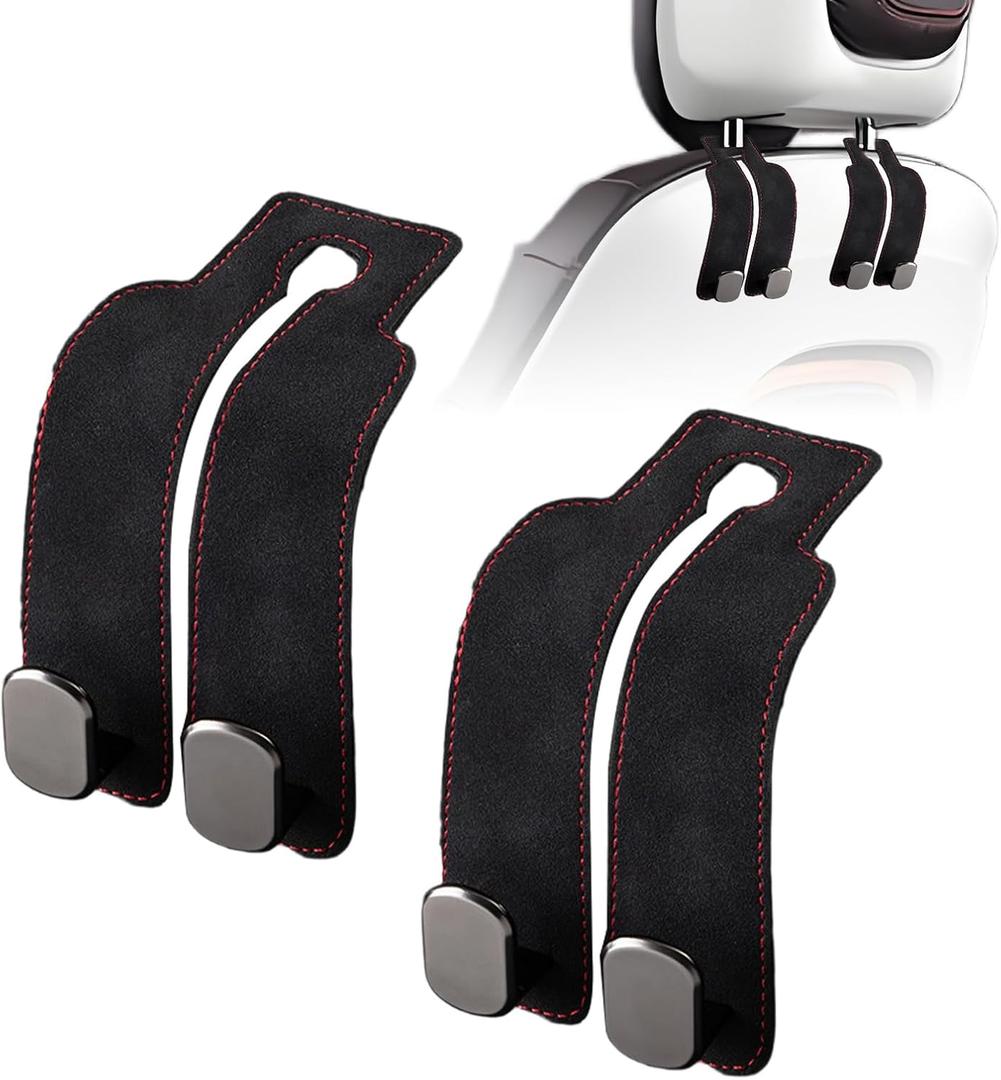 Car Purse Hook Purse Hook for Car Seats Headrest Car Seat Hooks,Heavy Duty Vehicle Organizer for Handbags, Groceries, Purses, Keep Car Tidy (Black, 2 Pack)