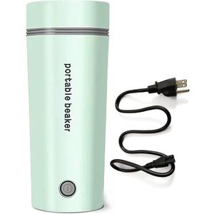 Electric Travel Kettle, Portable Electric Kettle, Mini Hot Water Boiler, Small Travel Tea Kettle Fast Boiling Water, One Cup Hot Water Maker, 350ml-Green