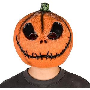 Voyiparty Halloween Horror Pumpkin Head Mask Adult Party Prop Decoration Latex Mask,Realistic Texture Halloween Zombie Pumpkin Mask