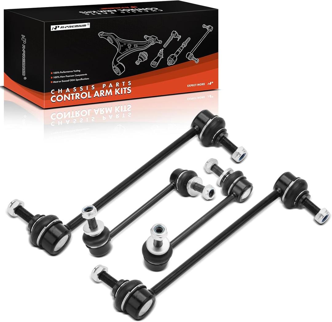 A-Premium Set of 4, Front & Rear Sway Bar Link Stabilizer Bar Link Kit, Compatible with Jeep KL Series Cherokee 2014-2023, AWD & 4WD, with Off-Road Suspension