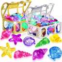 Pool Toys, 36 Pcs Dive Gems for Kids 4-8,8-12, Assorted Diving Colorful Diamond with 2 Treasure Boxes, Summer Swim Beach Water Toys for Boys Girls