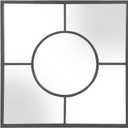 HomeRoots 24" Graphite Square Metal Framed Accent Mirror